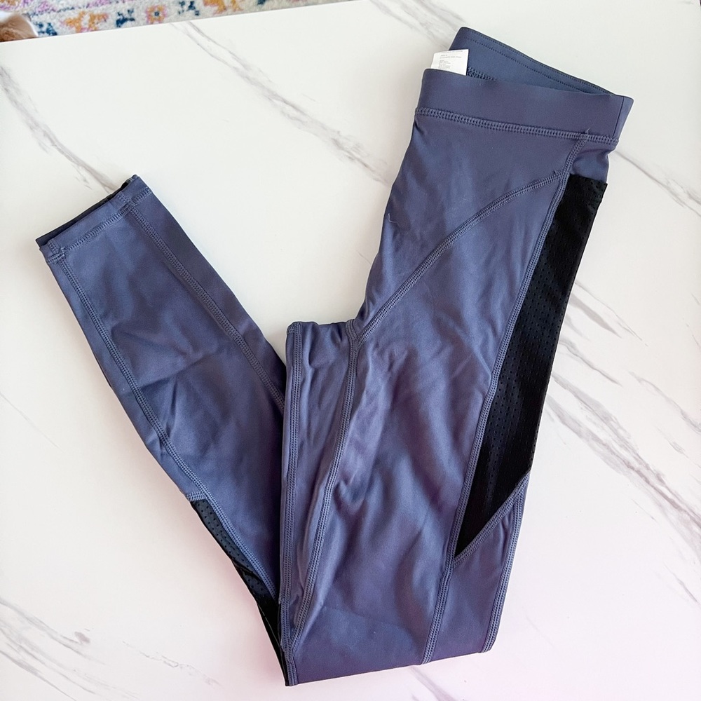 Fabletics Navy High Waist Spin 7/8 Leggings